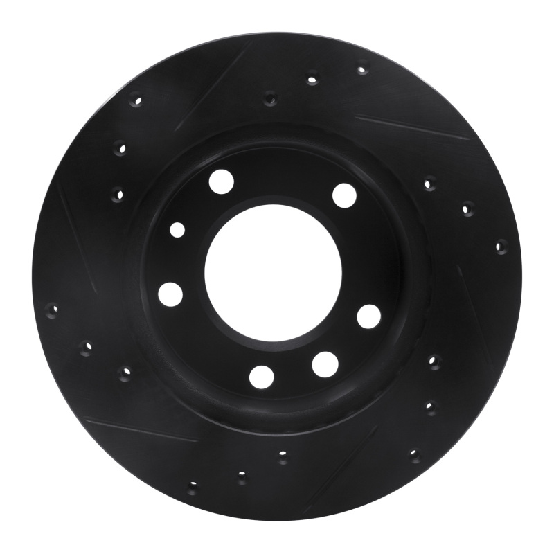 Dodge Sprinter Brake Rotor (1) - Front Right - R1 Concepts - Drilled & Slotted - Black - `02-`06